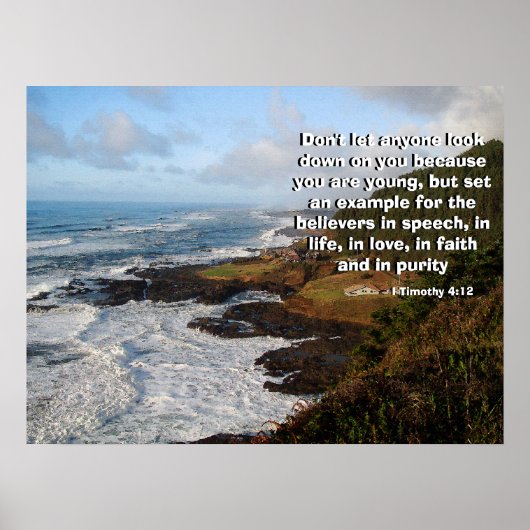 Rugged Ocean Coast, door God afgedrukt Poster (Voorkant)