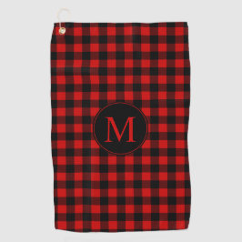 Rugged Red Buffalo met Monogram Golfhanddoek