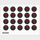 Rugged Rose  Ronde Sticker (Vel)