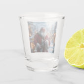 Rugged Santa Shot Glass Glas (Achterkant)