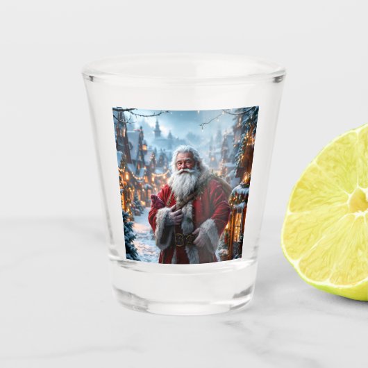 Rugged Santa Shot Glass Glas (Voorkant)