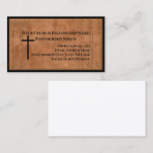 Rugged Stamped Brown Leather Church Visitekaartje (Voorkant / Achterkant)