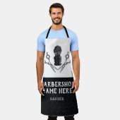 Rugged Trendy Modern Barber Scissors Barbershop Schort (Gedragen)