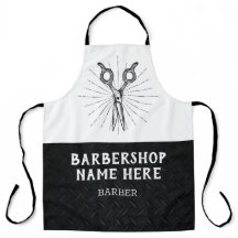 Rugged Trendy Modern Barber Scissors Barbershop