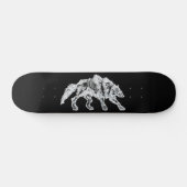Rugged White Mandala Werewolf Persoonlijk Skateboard (Horizontaal)