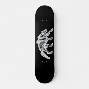 Rugged White Mandala Werewolf Persoonlijk Skateboard