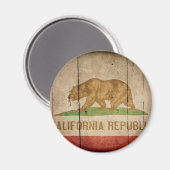 Rugged Wood California Flag Magneet (Voorkant / Achterkant)