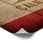 Rugged Wood California Flag Poster (Hoek)