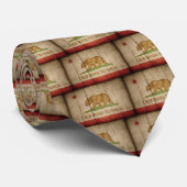 Rugged Wood California Flag Stropdas (Opgerold)