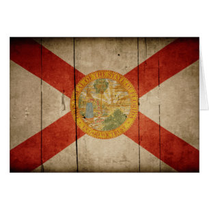 Rugged Wood Florida Flag