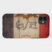 Rugged Wood Iowa Flag Case-Mate iPhone Case (Achterkant (horizontaal))