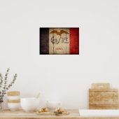 Rugged Wood Iowa Flag Poster (Keuken)