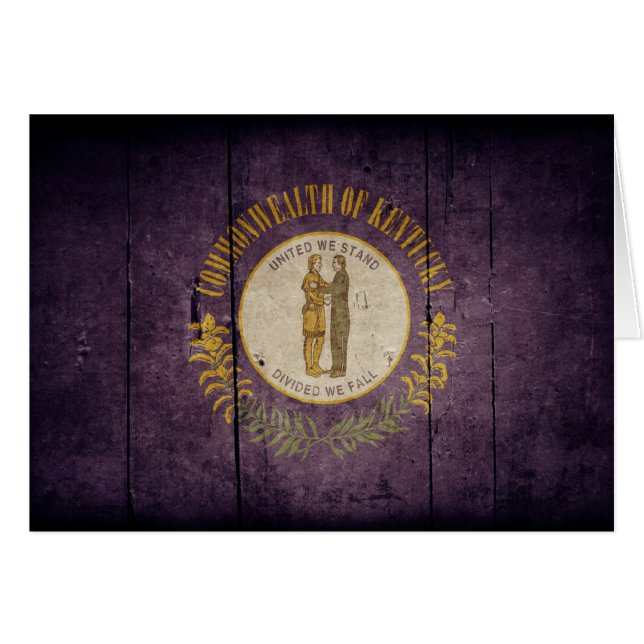 Rugged Wood Kentucky Flag (Voorkant Horizontaal)