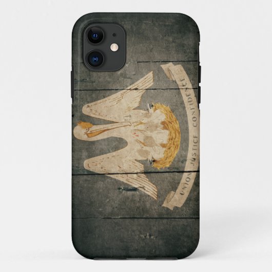 Rugged Wood Louisiana Flag Case-Mate iPhone Case (Achterkant)