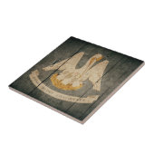 Rugged Wood Louisiana Flag Tegeltje (Zijkant)