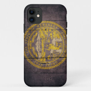 Rugged Wood Nebraska vlag Case-Mate iPhone Case