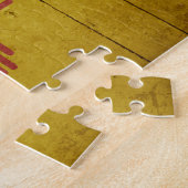 Rugged Wood New Mexico Flag Legpuzzel (Zijkant)