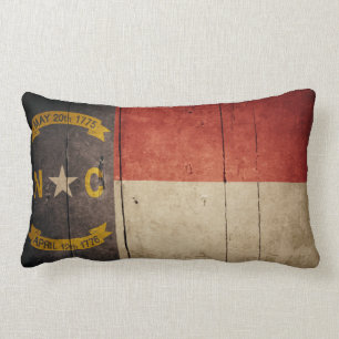 Rugged Wood North Carolina Flag Kussen