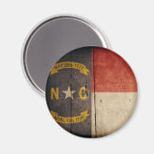 Rugged Wood North Carolina Flag Magneet (Voorkant / Achterkant)