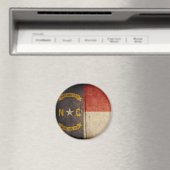 Rugged Wood North Carolina Flag Magneet (Insitu (Vaatwasser))
