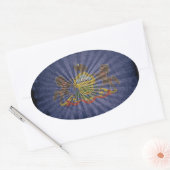 Rugged Wood Pennsylvania Vlag Ovale Sticker (Envelop)