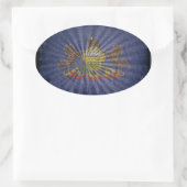 Rugged Wood Pennsylvania Vlag Ovale Sticker (Tas)