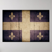 Rugged Wood Quebec-vlag Poster (Voorkant)