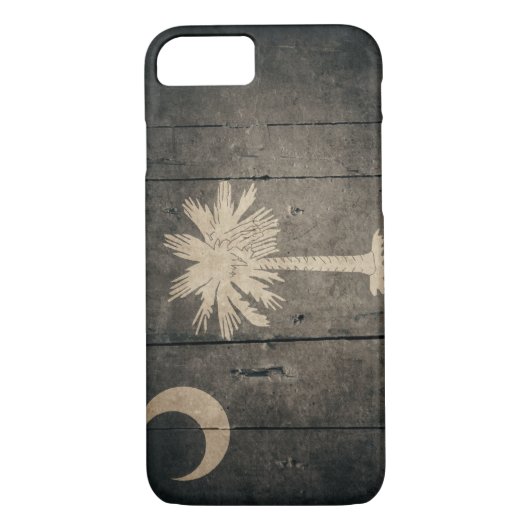 Rugged Wood South Carolina Flag Case-Mate iPhone Case (Achterkant)