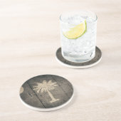 Rugged Wood South Carolina Flag Zandsteen Onderzetter (Zijkant)