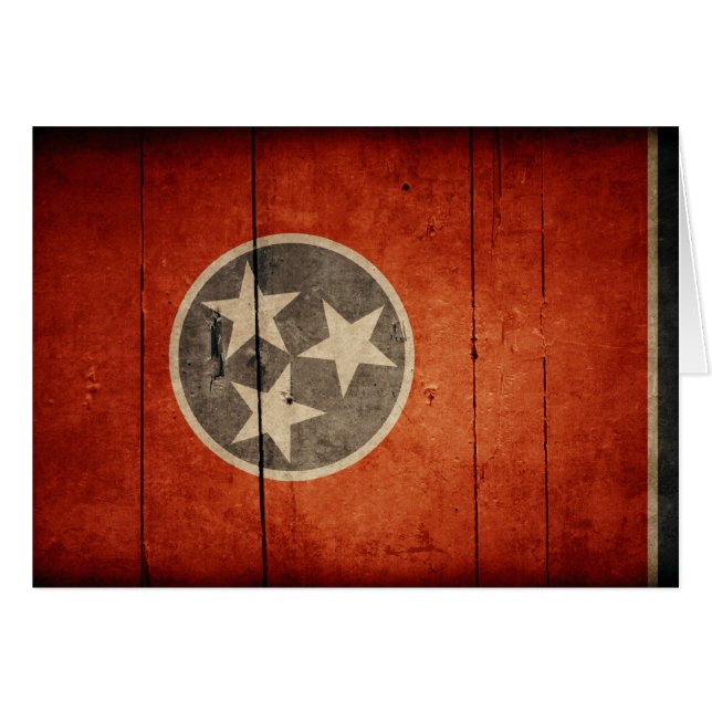 Rugged Wood Tennessee Flag (Voorkant Horizontaal)