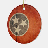 Rugged Wood Tennessee Flag Keramisch Ornament (Links)