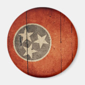 Rugged Wood Tennessee Flag Magneet (Voorkant)