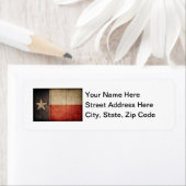 Rugged Wood Texas Flag Etiket (Insitu)