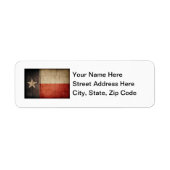 Rugged Wood Texas Flag Etiket (Voorkant)