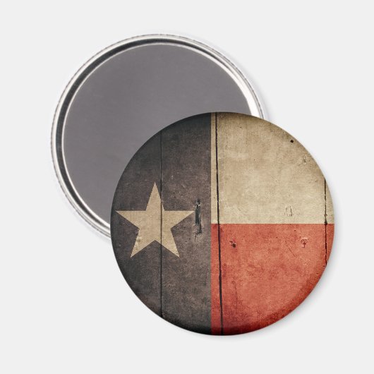 Rugged Wood Texas Flag Magneet (Voorkant / Achterkant)