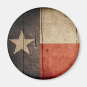 Rugged Wood Texas Flag Magneet (Voorkant)