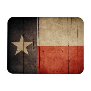 Rugged Wood Texas Flag Magneet