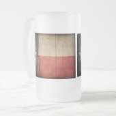 Rugged Wood Texas Flag Matglas Bierpul (Voorkant links)