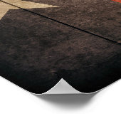 Rugged Wood Texas Flag Poster (Hoek)