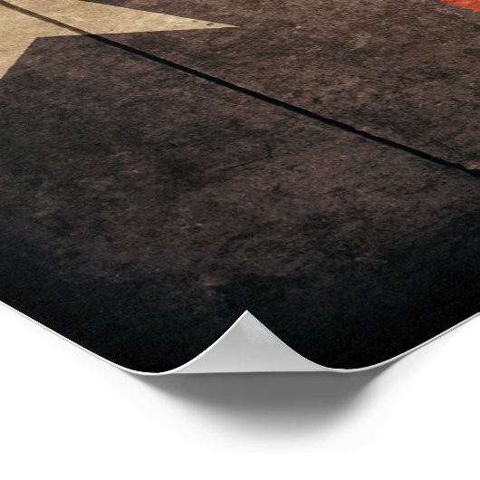 Rugged Wood Texas Flag Poster (Hoek)