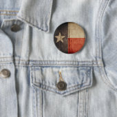 Rugged Wood Texas Flag Ronde Button 5,7 Cm (In situ)