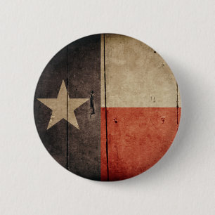 Rugged Wood Texas Flag Ronde Button 5,7 Cm