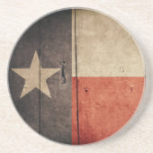 Rugged Wood Texas Flag Zandsteen Onderzetter (Voorkant)