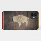 Rugged Wood Wyoming Flag Case-Mate iPhone Case (Achterkant (horizontaal))