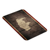 Rugged Wood Wyoming Flag Magneet (Rechterzijde)
