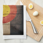 Rugged Wooden Colorado Flag Theedoek (Quarter Fold)