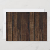 Rugged Woodsy Foto Graduparty Kaart (Achterkant)