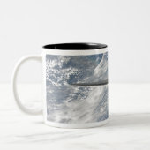 ruggegraat van de transportbay van Space Shuttle A Tweekleurige Koffiemok (Links)