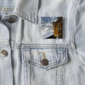 ruggegraat van de transportbay van Space Shuttle A Vierkante Button 5,1 Cm (In situ)