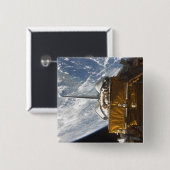 ruggegraat van de transportbay van Space Shuttle A Vierkante Button 5,1 Cm (Voorkant /achterkant)
